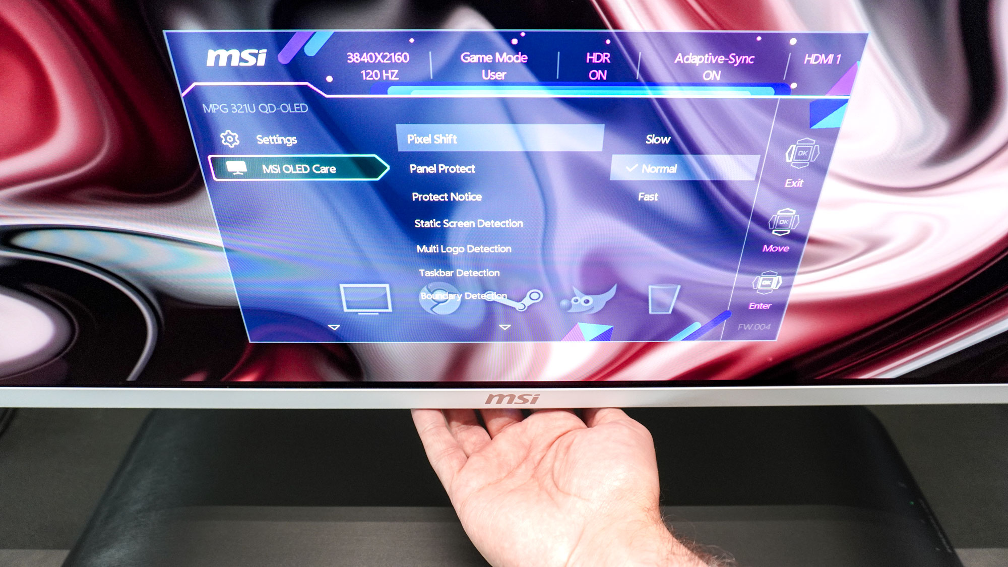 Configuring MSI OLED Care 2.0 on the MSI MPG 321URXW QD-OLED monitor