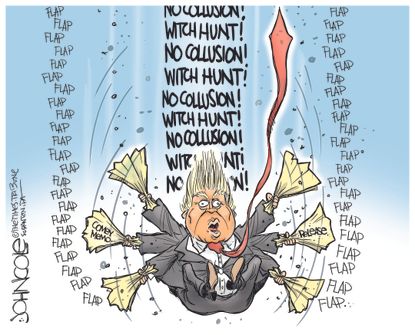 Political cartoon U.S. Trump James Comey memos witch hunt collusion FBI investigation