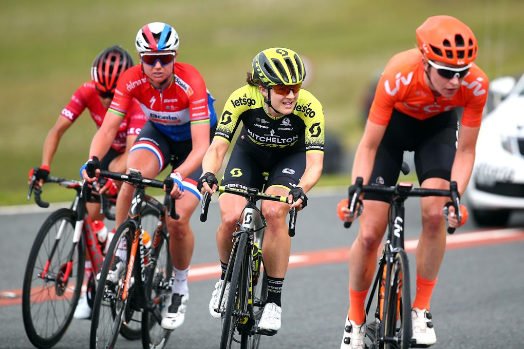 The breakaway during stage 6 at the OVO Energy Women's Tour