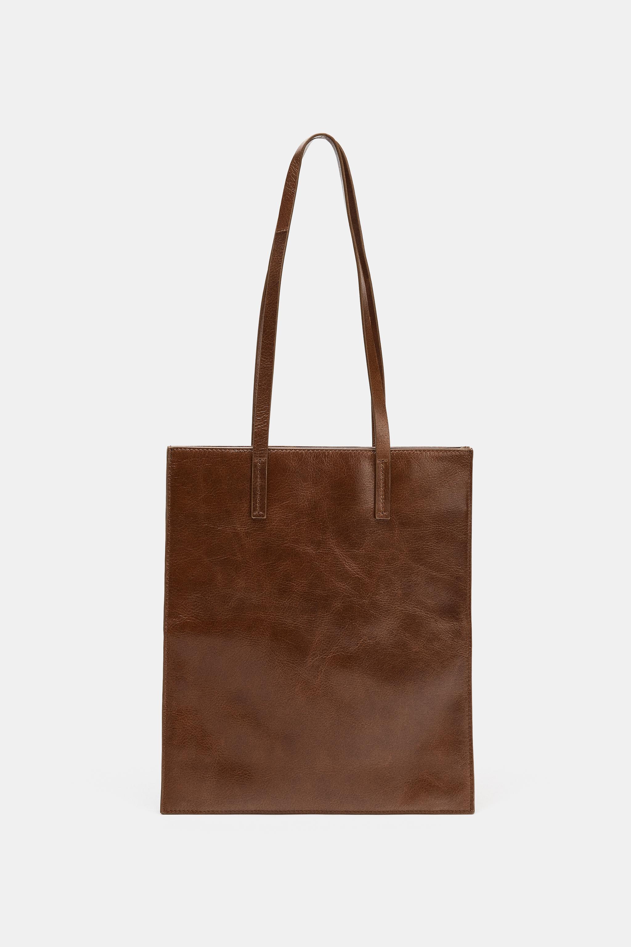 Leather Shoulder Tote Bag