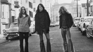 Blue Cheers standing in a street circa 1970