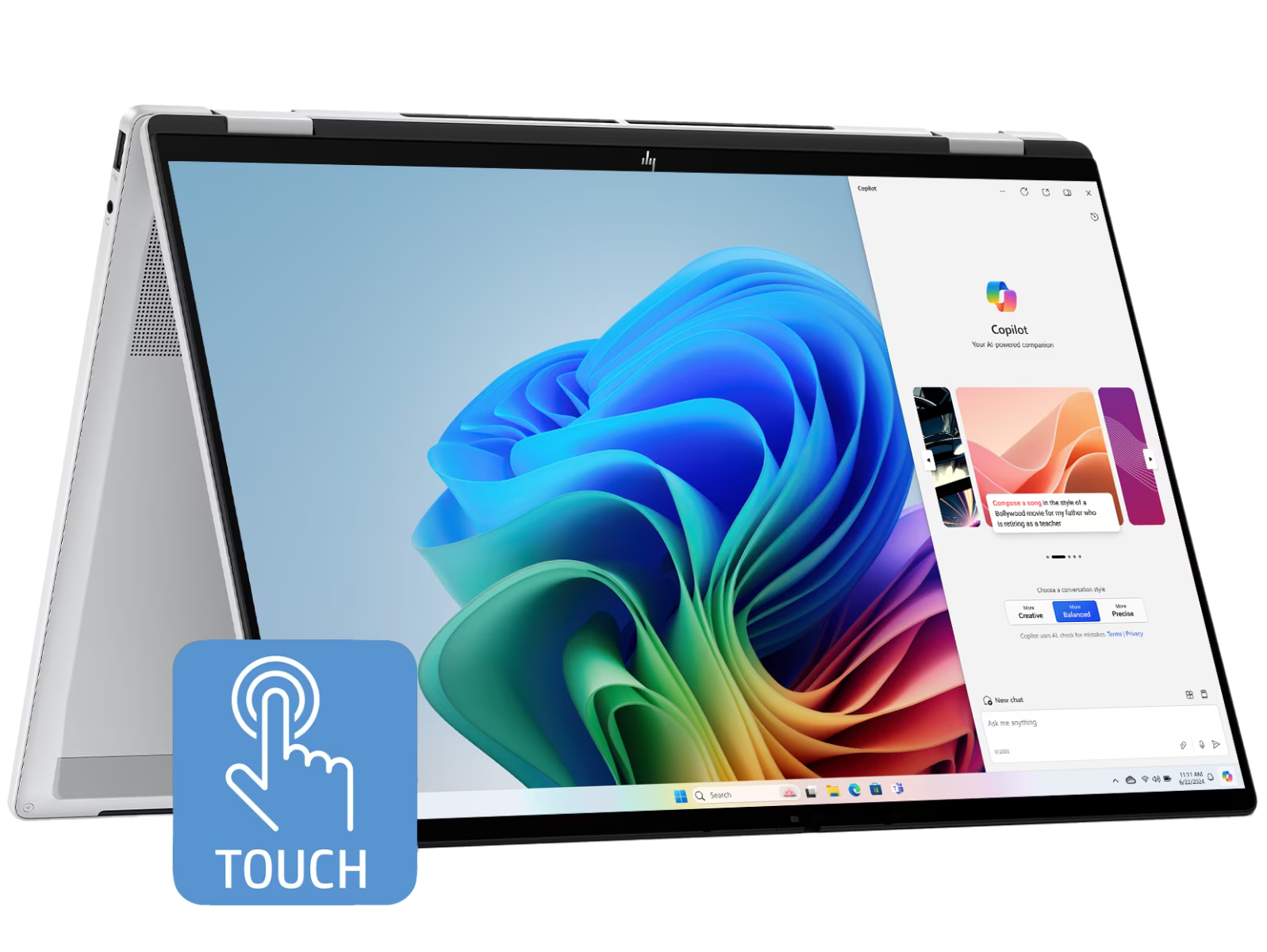 HP Omnibook X Flip 16 in tent mode