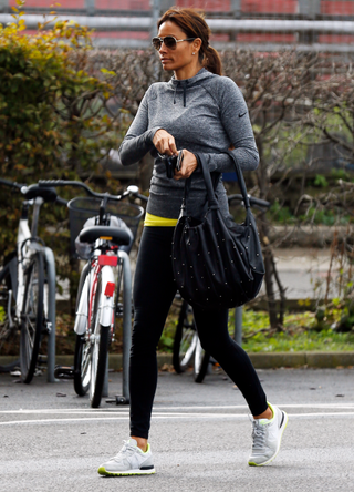 Melanie Sykes seen heading to a Gym in North London on September 24, 2015 in London, England