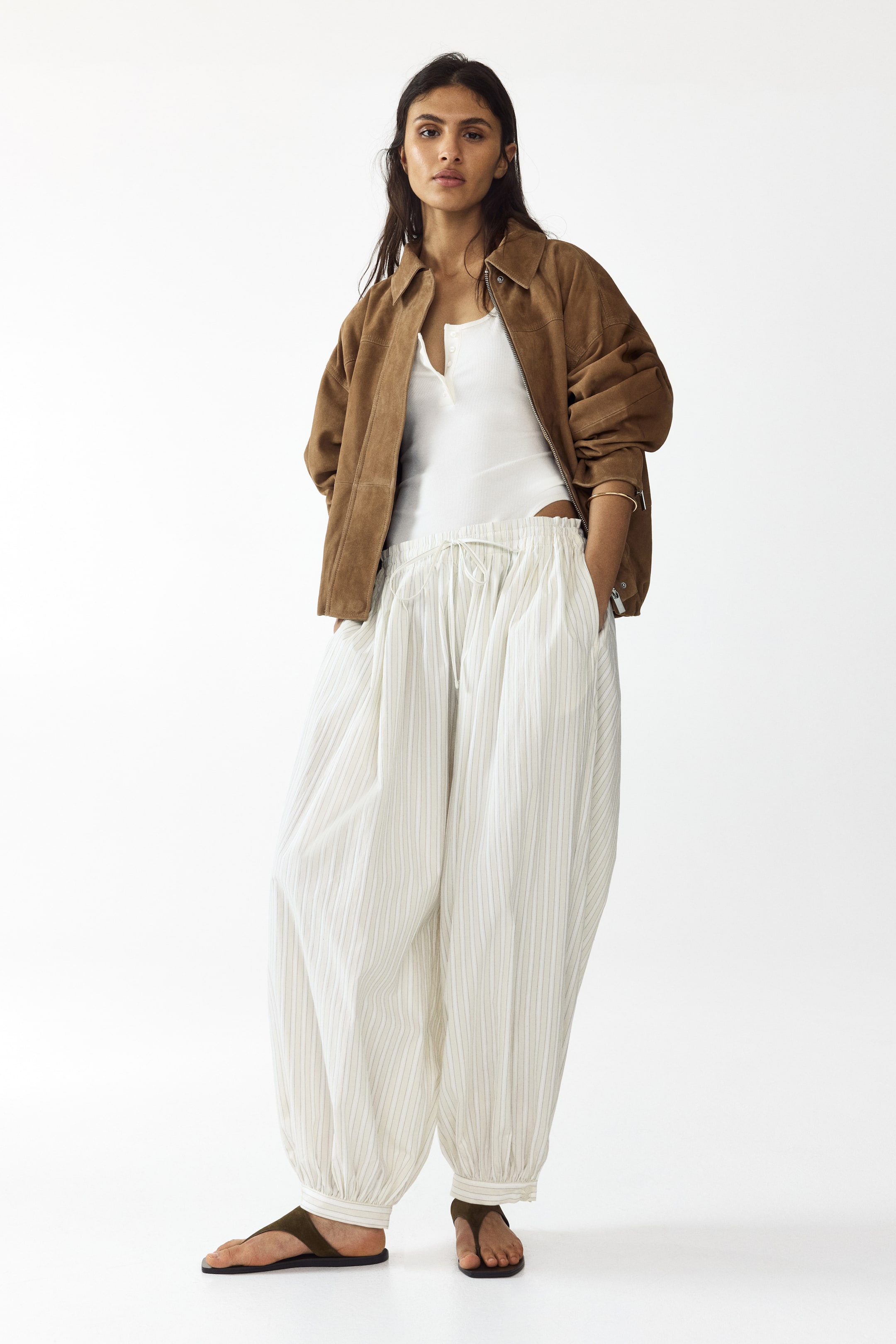 cotton balloon trousers