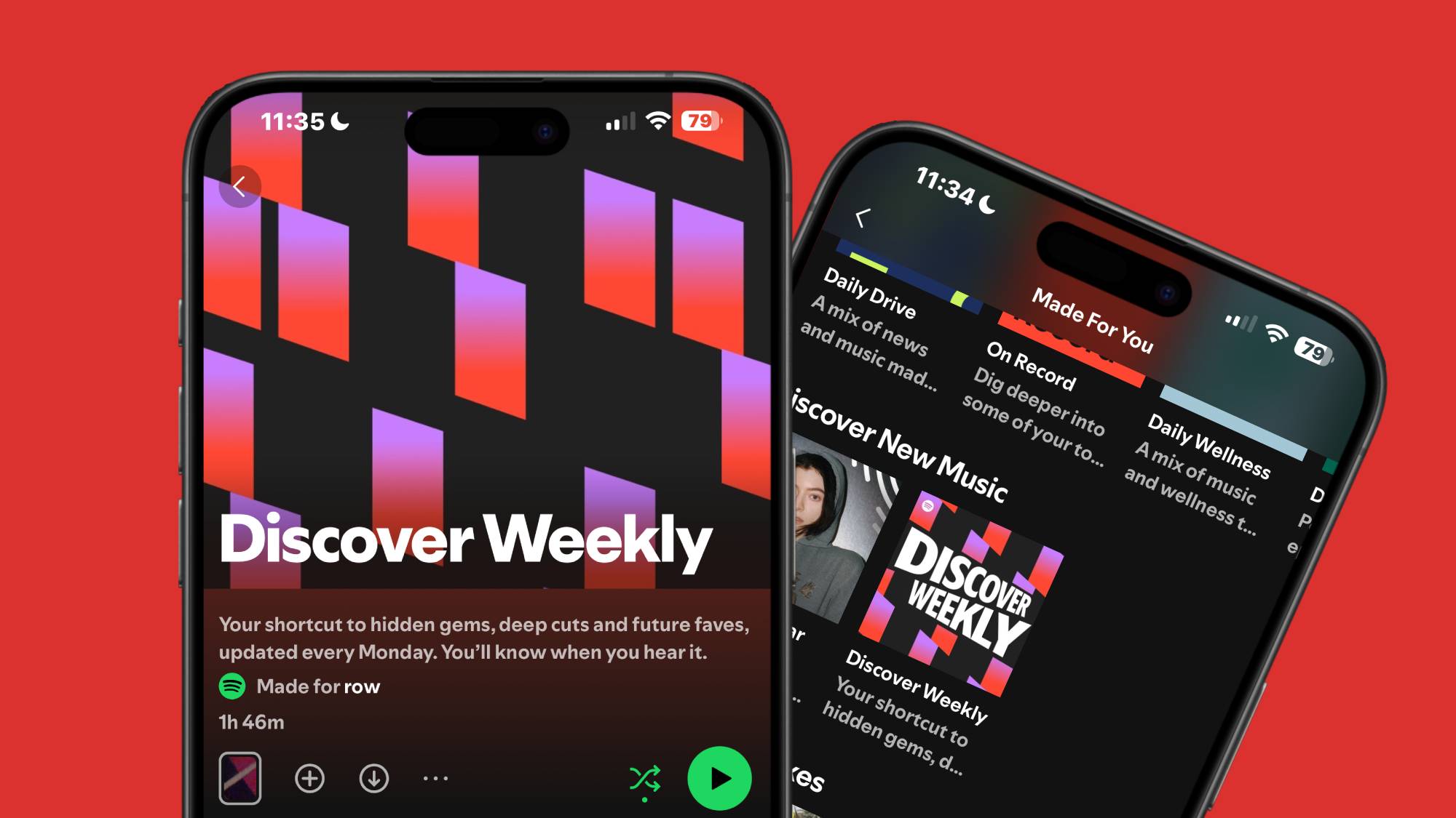 Spotify&#039;s new visual upgrade to it Discover Weekly playlist 