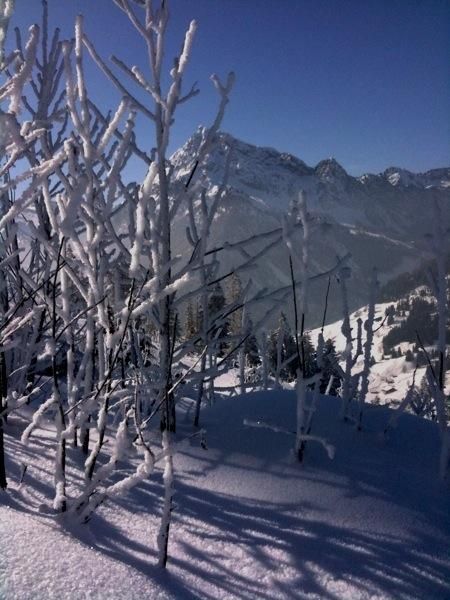 Christoph Sauser enjoyed great views while backcountry skiing in Switzerland.