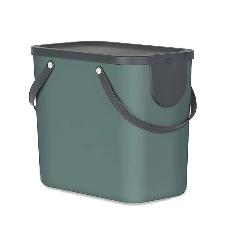 Rotho Albula Recycling Waste Bin Fern Green Colour 25l