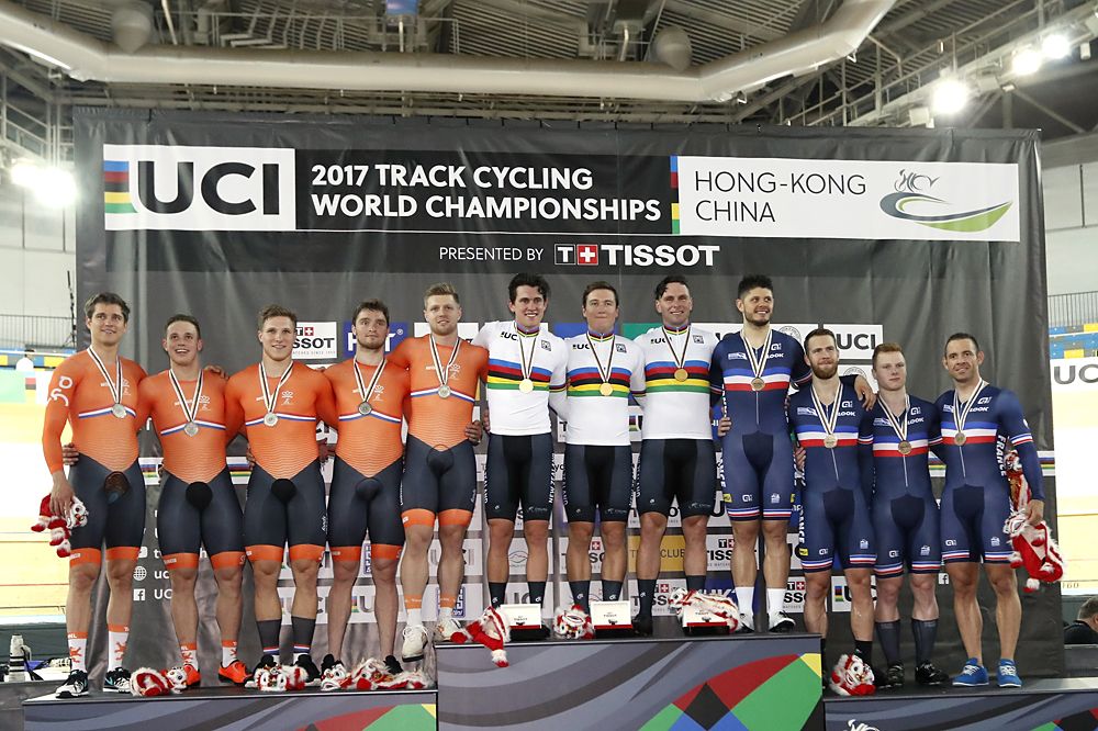 New Zealand tops the men's team sprint podium