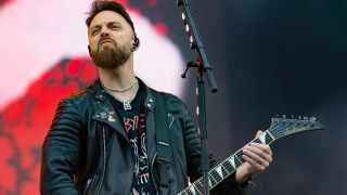 Matt Tuck performing with Bullet For My Valentine in 2025