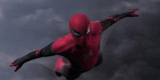 Spider-Man gliding in Far From Home