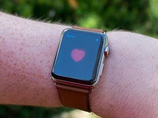 Apple Watch with heart