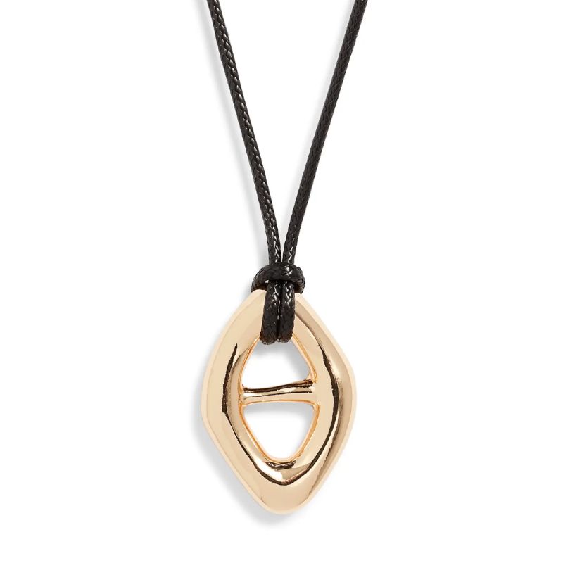 Convex Slider Cord Pendant Necklace cut out