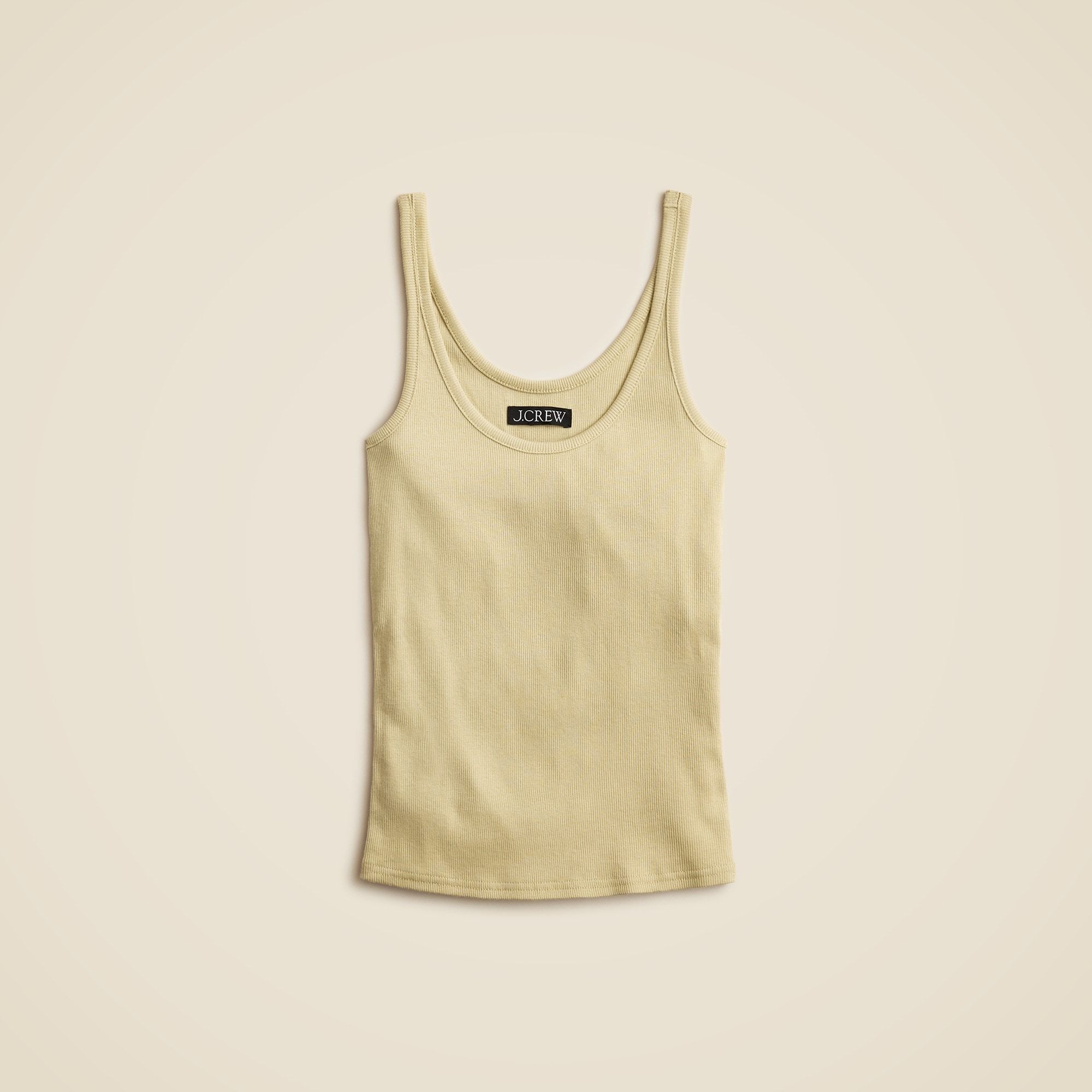 New Fine Rib Scoopneck Tank Top