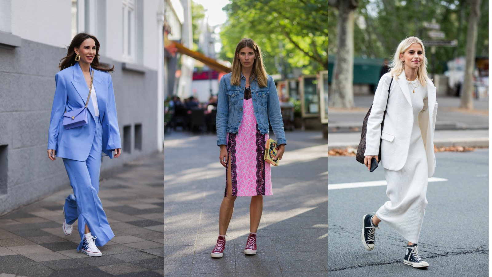 Street style influenceři ukazující, jak v létě nosit vysoké Converse