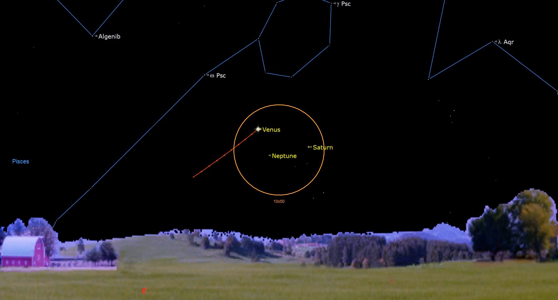 night sky map graphic 