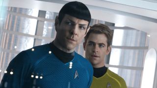 Zachary Quinto's Spock and Chris Pine's Kirk in Star Trek Into Darkness
