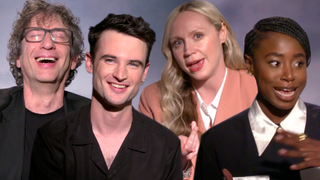 Neil Gaiman, Tom Sturridge, Gwendoline Christie and Kirby Howell-Baptiste in an interview with CinemaBlend to promote Netflix's "The Sandman."