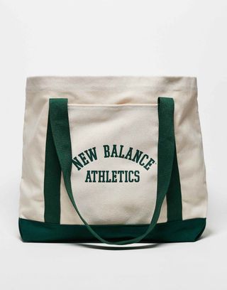 New Balance Athletics Tote Bag in Canvas and Green