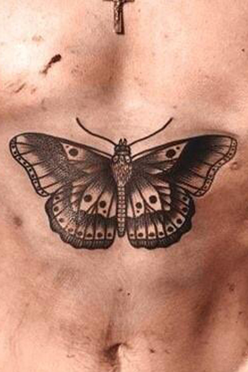Swallow Tattoo Tshirt One Direction  Harry Styles Butterfly Tattoo Png  Transparent Png  Transparent Png Image  PNGitem