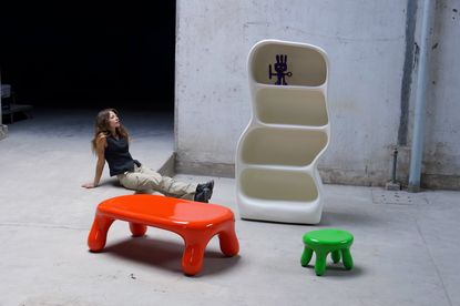 Colourful furniture designed by Jessica Anne Woodley