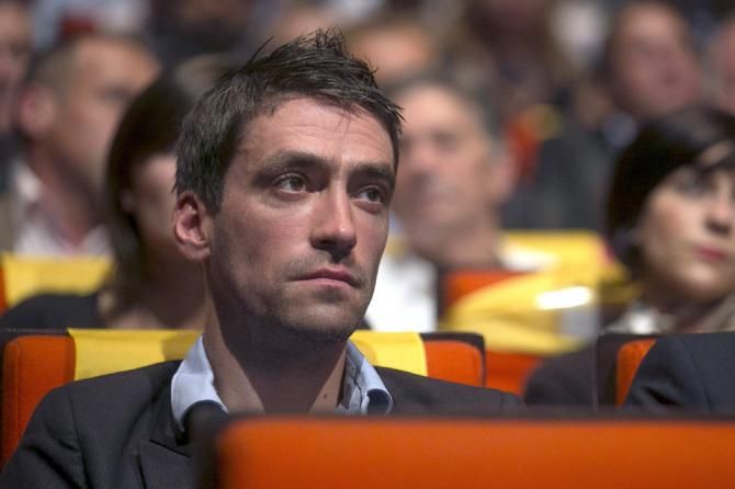 Christophe Riblon, the only Frenchman to win a stage at the 2013 Tour, in attendance for the presentation of the 2014 Tour de France route