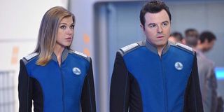 The Orville Adrianne Palicki and Seth MacFarlane Kelly Grayson Captain Ed Mercer