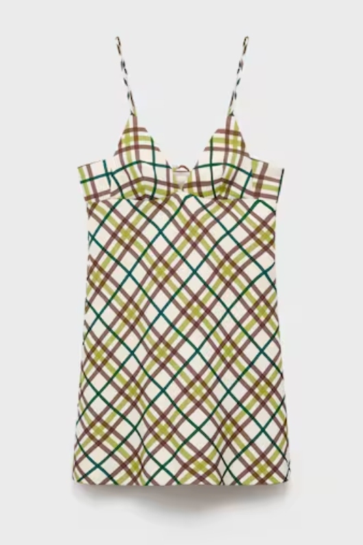 Mango , Check Short Dress 