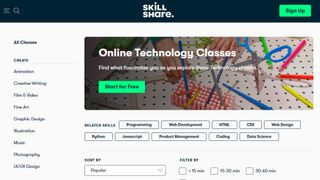 SkillShare website screenshot