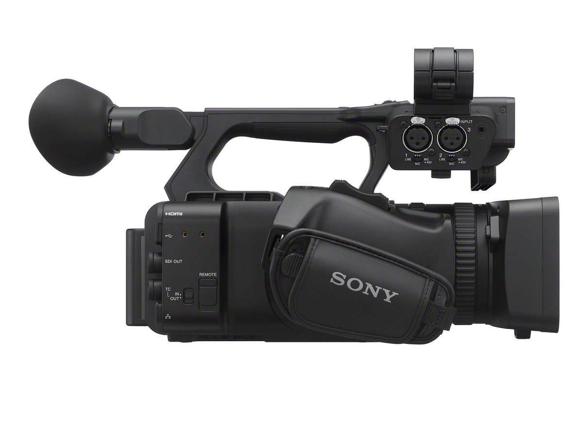 Sony PXW-Z200 and Sony HXR-NX800 camcorder product shots on a white background