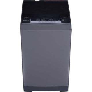 Gray compact top-load washing machine