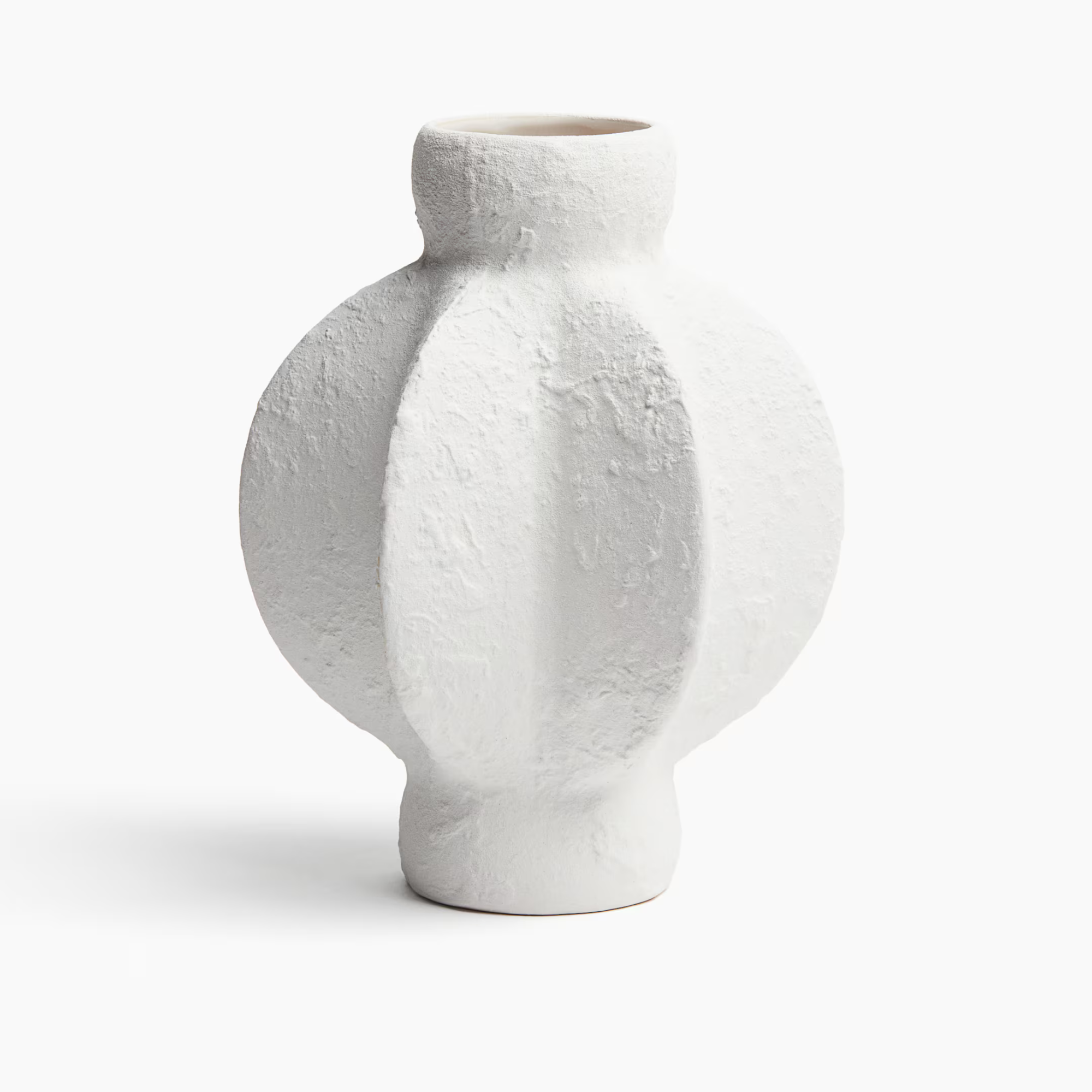 White stoneware vase