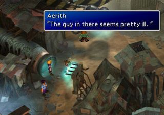 Dialogue from the Shinra Archaeology Cut of Final Fantasy 7: &quot;The guy in there seems pretty ill.&quot;