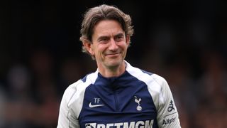Thomas Frank, Manager of Tottenham Hotspur during the pre-season friendly match between Luton Town and Tottenham Hotspur at Kenilworth Road on July 26, 2025 in Luton, England. 