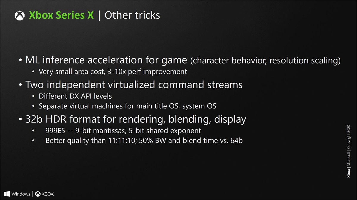 Microsoft Xbox Series X system architecture slides from Hot Chips 2020