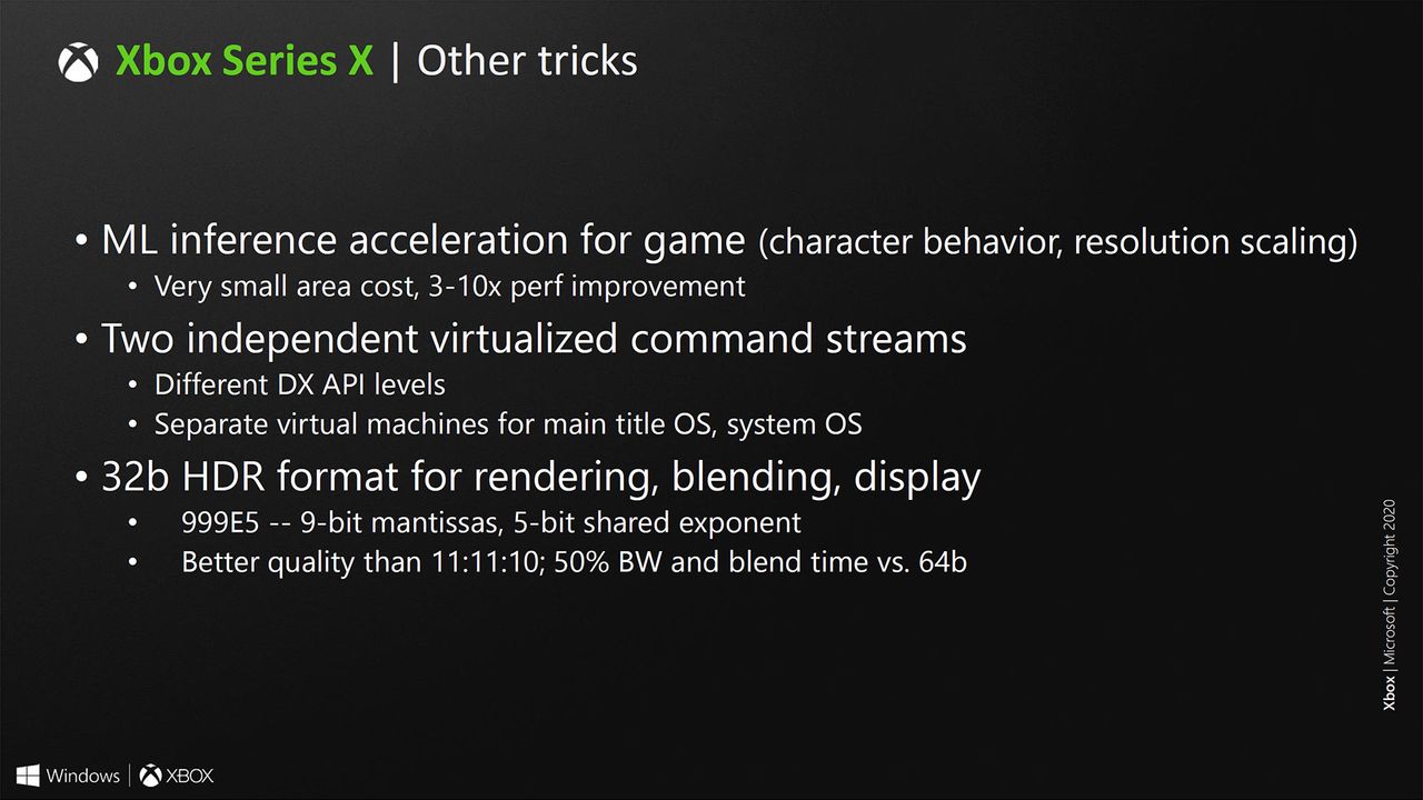 Microsoft Xbox Series X system architecture slides from Hot Chips 2020