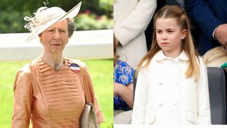 Princess Anne and Princess Charlotte side by side at different events