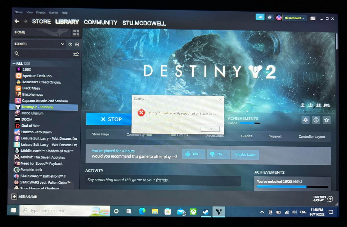 Bungie Just Broke Destiny 2 On Steam Deck (if You're On Windows ...