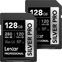 Lexar Silver Pro 128GB SD card (2-pack)