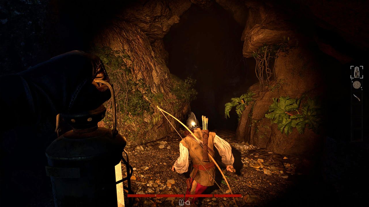 Screens from a horror game set in a dense jungle