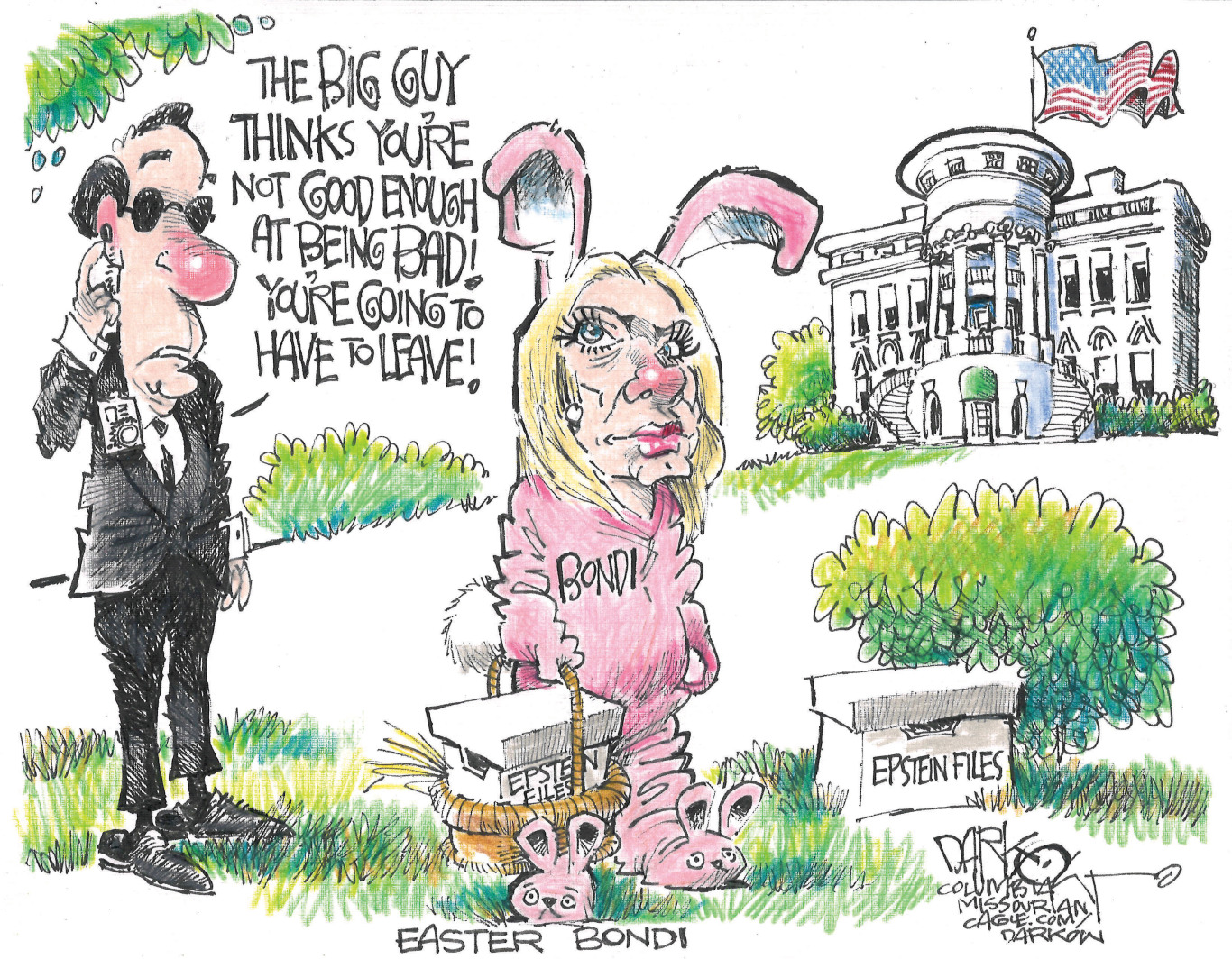 A political cartoon.