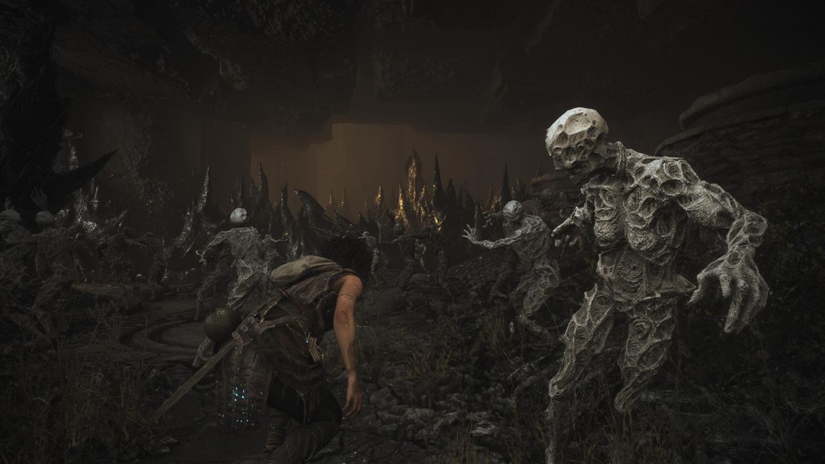 Screens from a fantasy video game set in ancient greek ruins