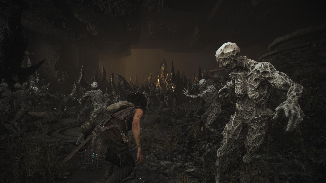 Screens from a fantasy video game set in ancient greek ruins