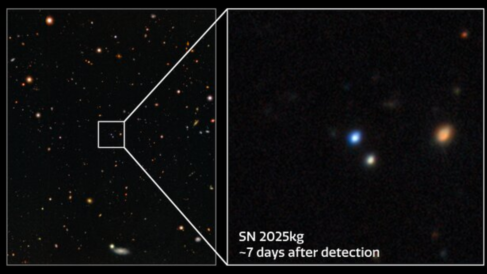The fading light of the supernova SN 2025kg which was followed by a blast of X-rays