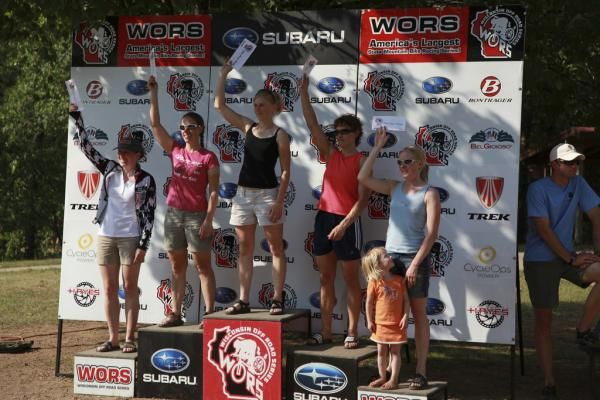 The elite women's podium at the 2010 Big Ring Classic.