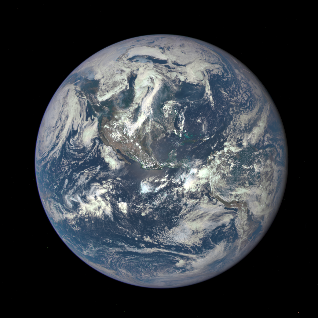 flat view of earth
