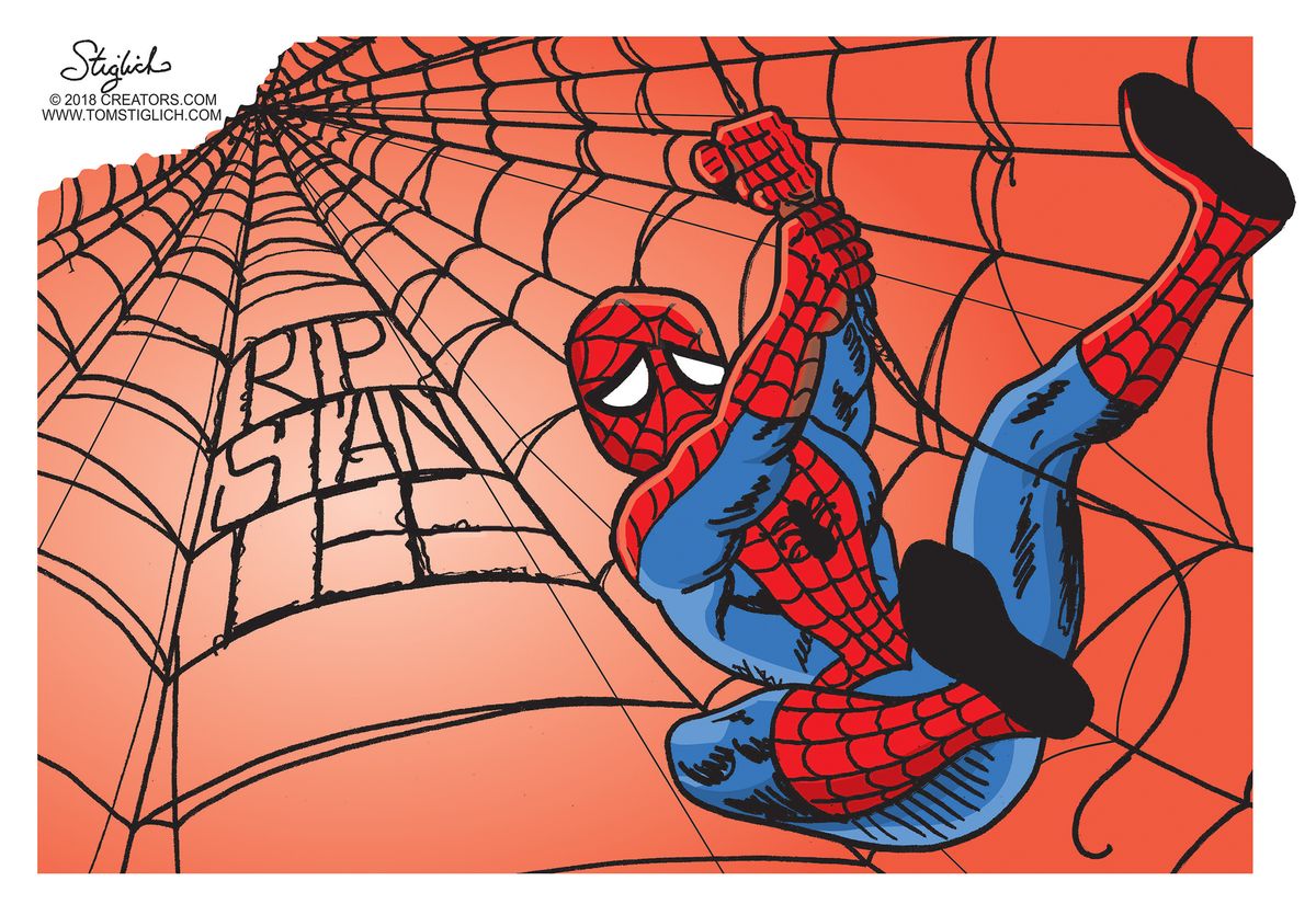 Editorial cartoon U.S. RIP Stan Lee Spider-Man Marvel Comics | The Week