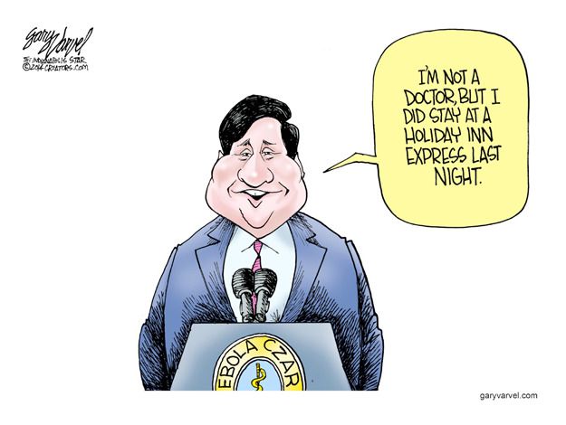 Political cartoon Ebola czar Ron Klain health