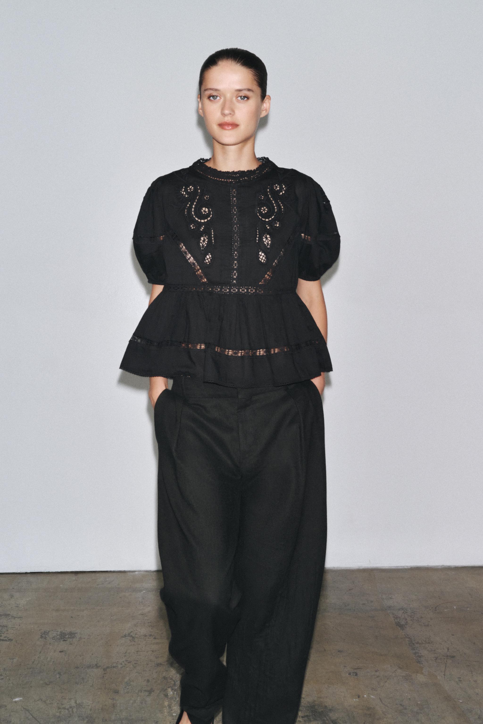 Romantic Embroidered Blouse Zw Collection