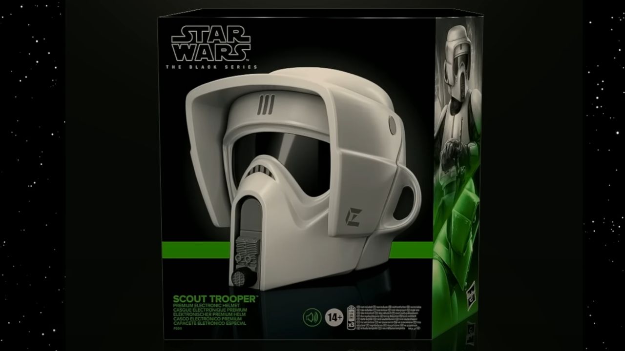 Star Wars The Black Series Scout Trooper Premium Electronic Helmet box