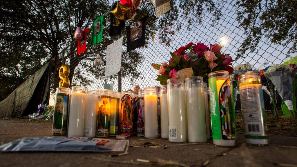 A memorial for the victims of the Astroworld crowd surge.